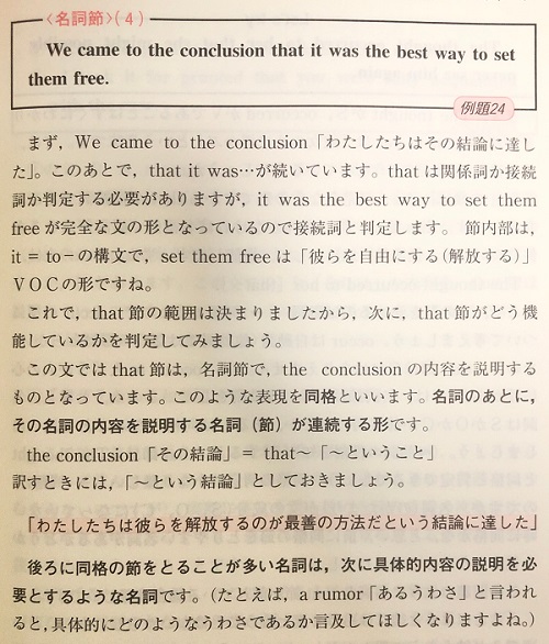 英文読解入門基本はここだの例題と解説