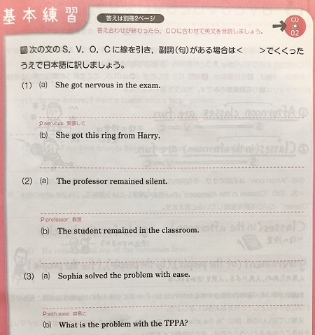 高校英文読解をひとつひとつわかりやすくの基本練習