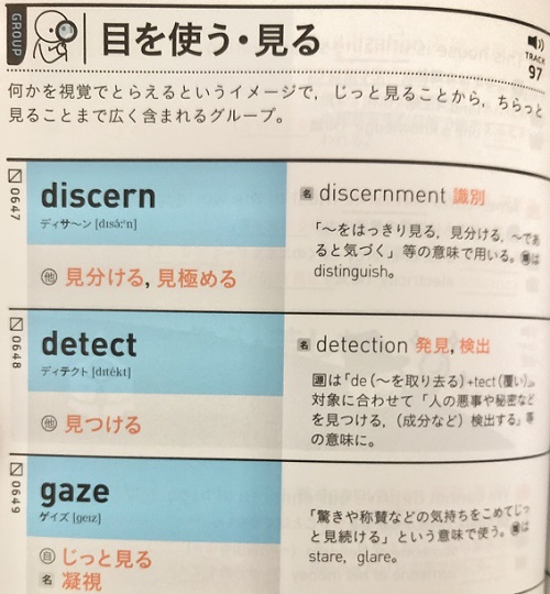 ランク順英単語2300のグループ